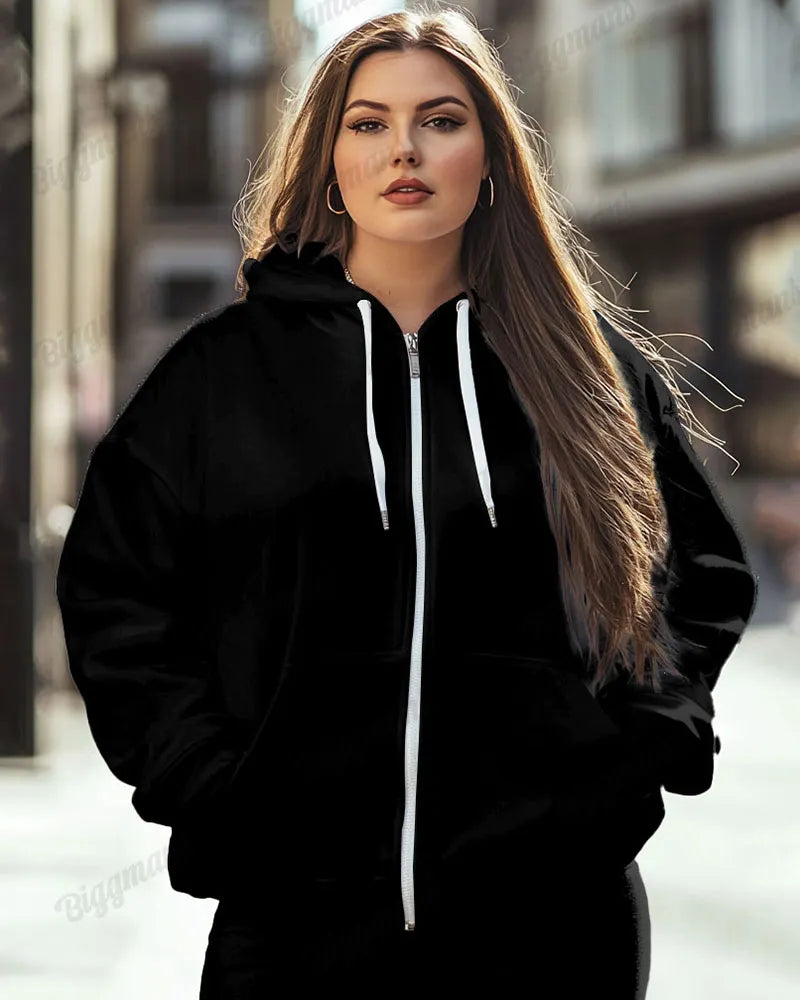 Big & Tall Solid Color Hoodie for big men view 2