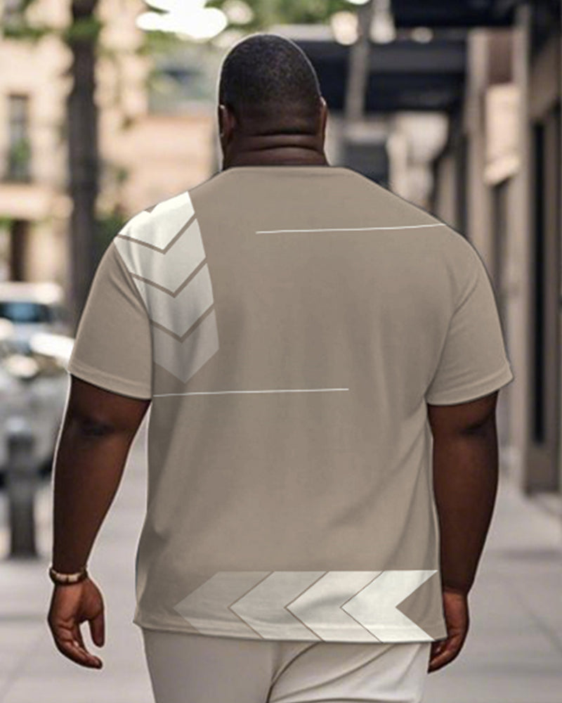 Big & Tall Geometric Graphic T-Shirt for big men view 2