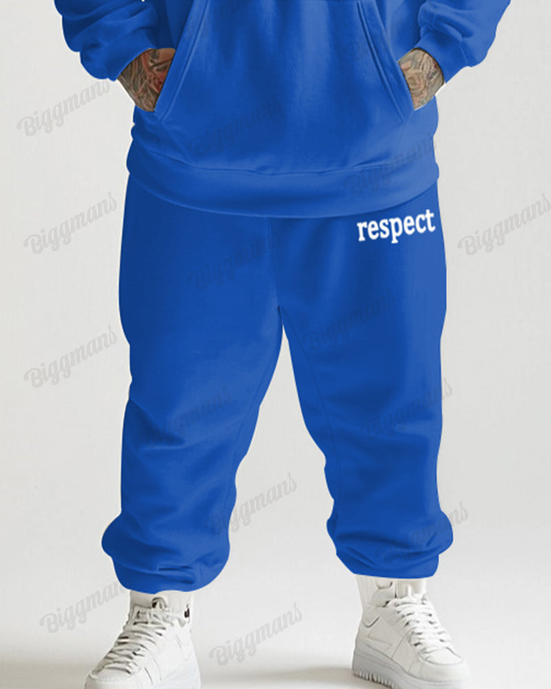 Big & Tall Graphic Hoodie Sweatpants Set for big men view 3