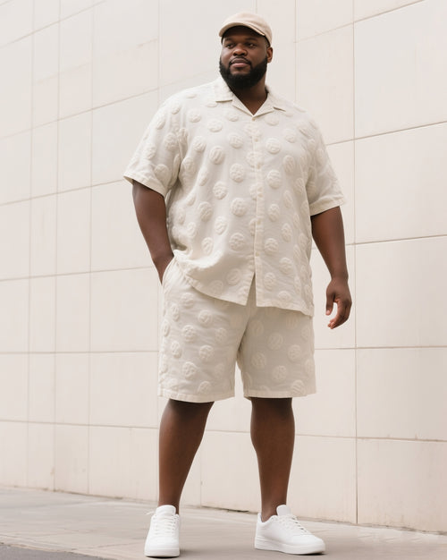Big & Tall Graphic T-Shirt Shorts Set for big men view 1