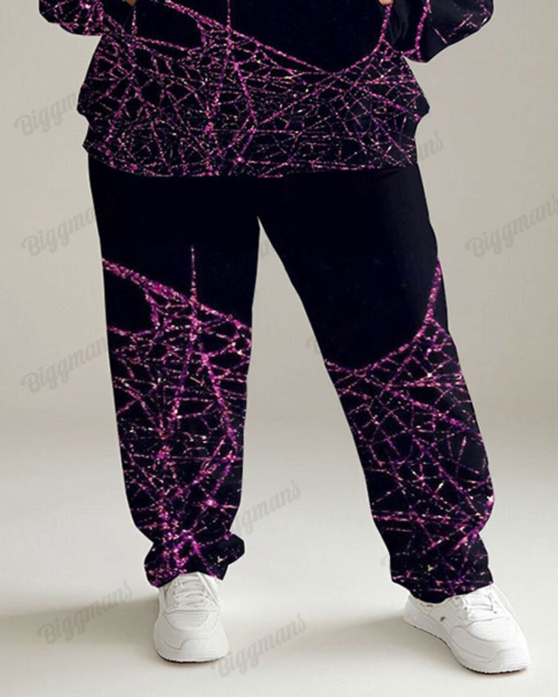 Big & Tall Graphic Hoodie Sweatpants Set for big men view 3
