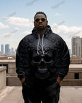 Big & Tall Graphic Skull Hoodie for big men