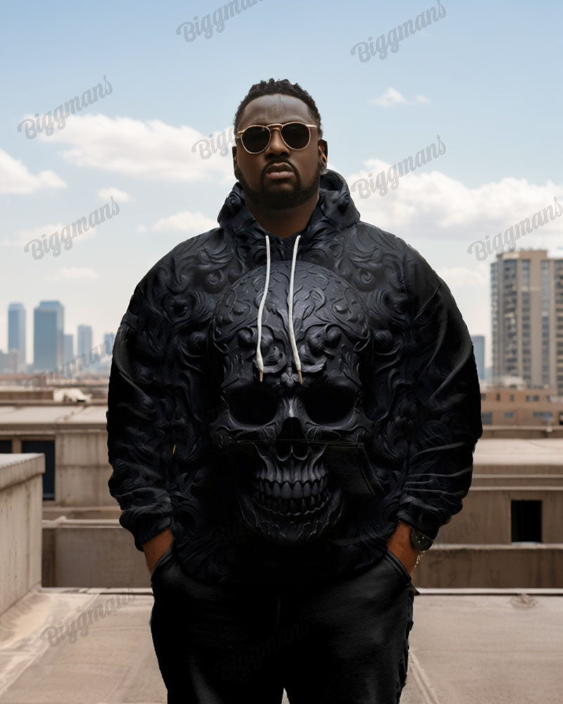 Big & Tall Graphic Skull Hoodie for big men