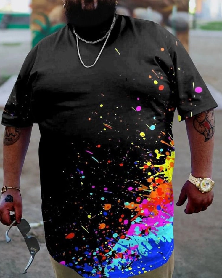 Big & Tall Graphic Splash Ink T-Shirt for big men view 1