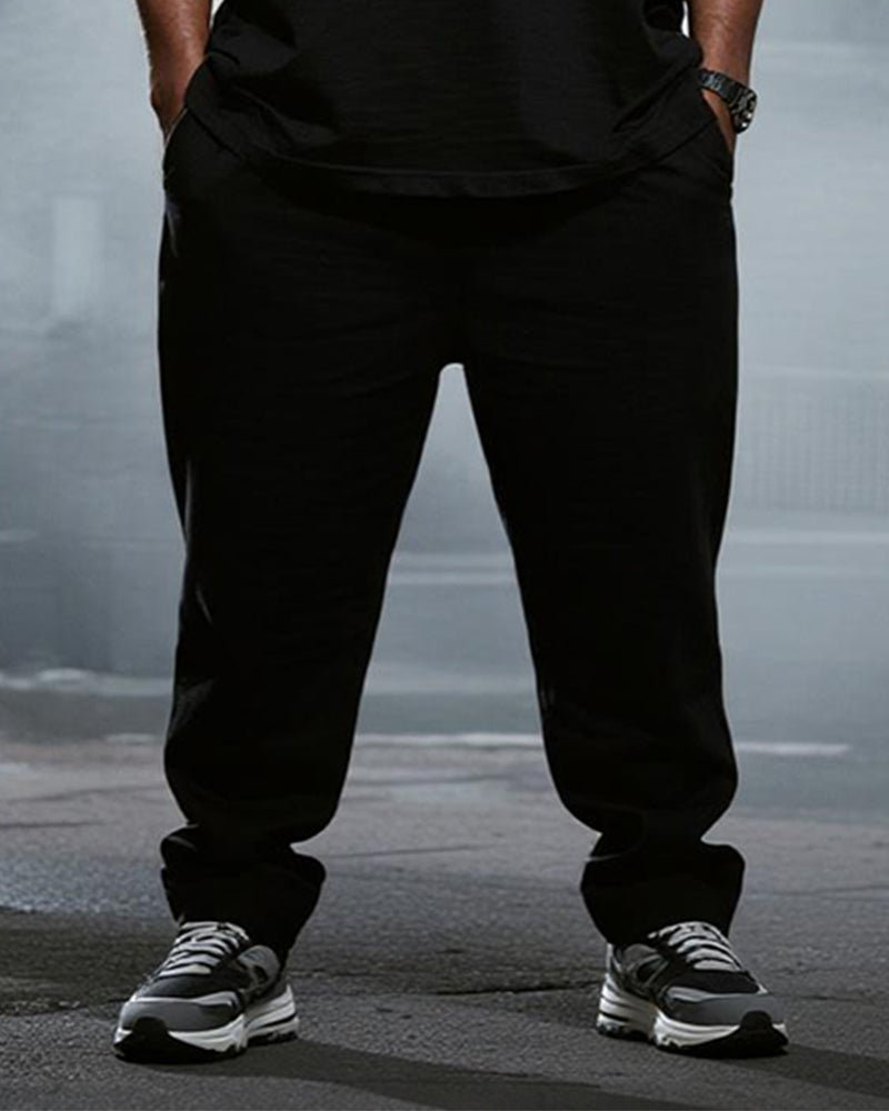 Big & Tall Graphic Graffiti T-Shirt Pants Set for big men view 4