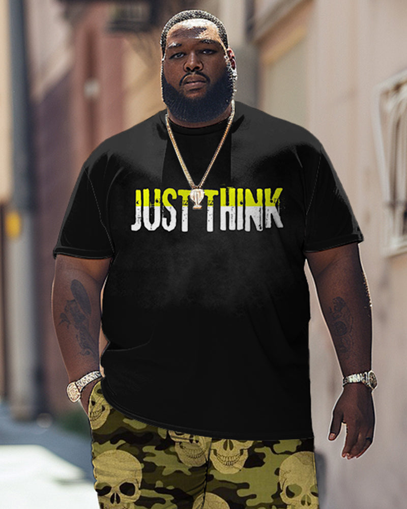 Big & Tall Graphic Skull Two-piece Set for big men view 2
