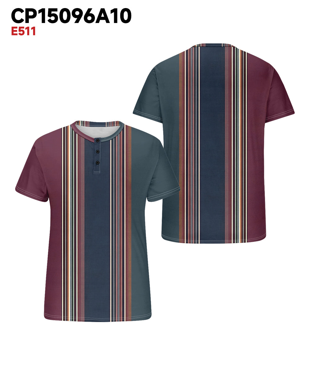 Big & Tall Blue Striped Graphic T-Shirt for big men view 3