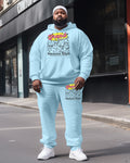 Big & Tall Graphic Hoodie Sweatpants Set for big men view 1