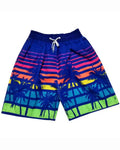 Big & Tall Hawaiian Gradient Striped Shorts for big men