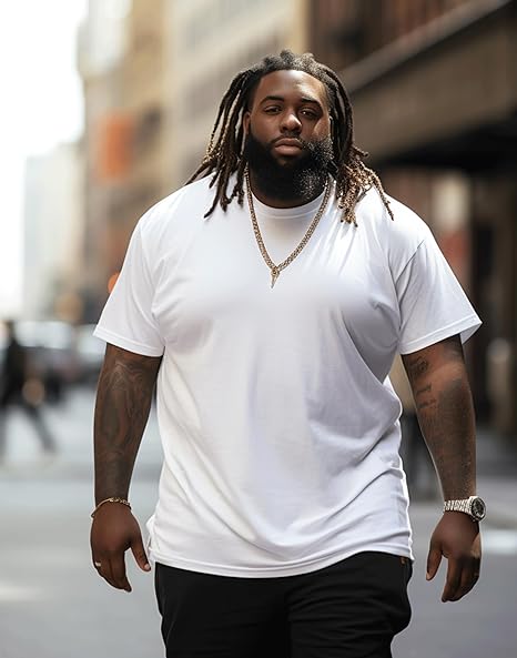 Big & Tall Solid Color T-Shirt for big men view 2