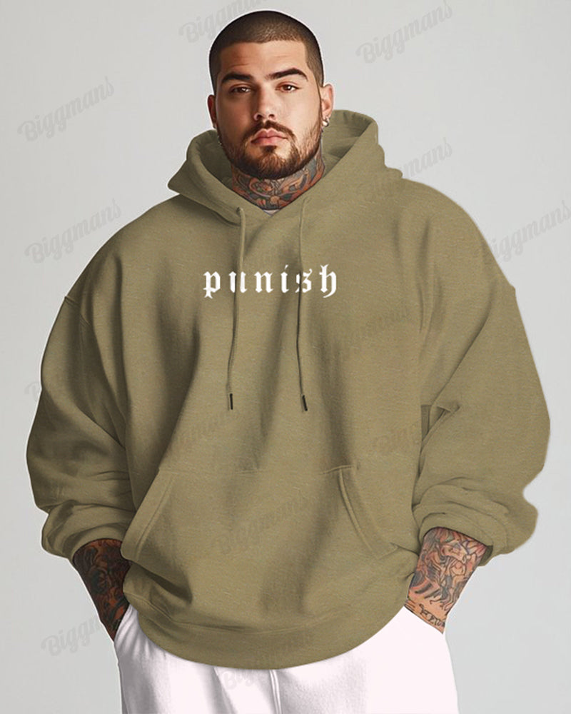 Big & Tall Athletic Streetwear Hoodie Sweatpants Set for big men view 5