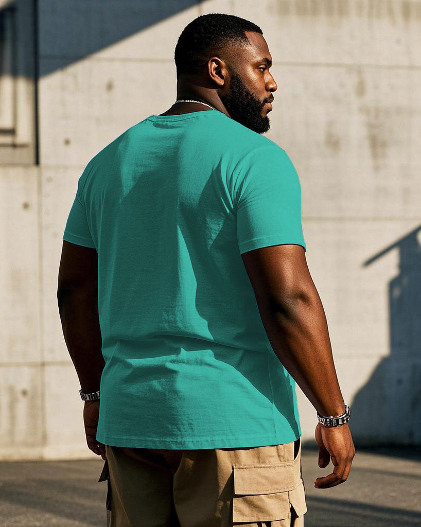 Big & Tall Green Hawaiian Graphic Jeans for big men view 2