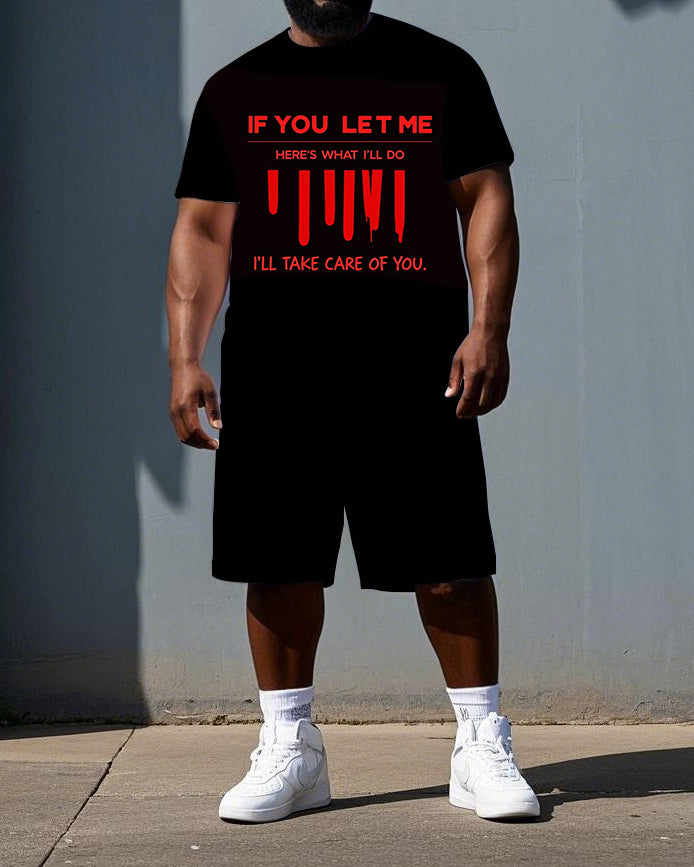 Big & Tall Graphic Two-piece Set for big men view 1