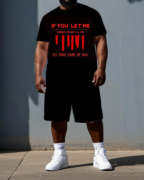 Big & Tall Graphic Two-piece Set for big men view 1