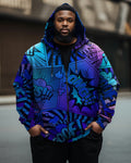 Big & Tall Graffiti Streetwear Hoodie for big men view 1