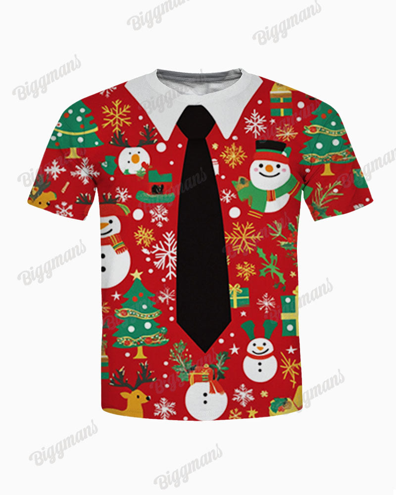Big & Tall Graphic T-Shirt Shorts Set for big men view 3
