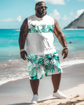 Big & Tall Hawaiian Graphic Tank Top for big men view 1