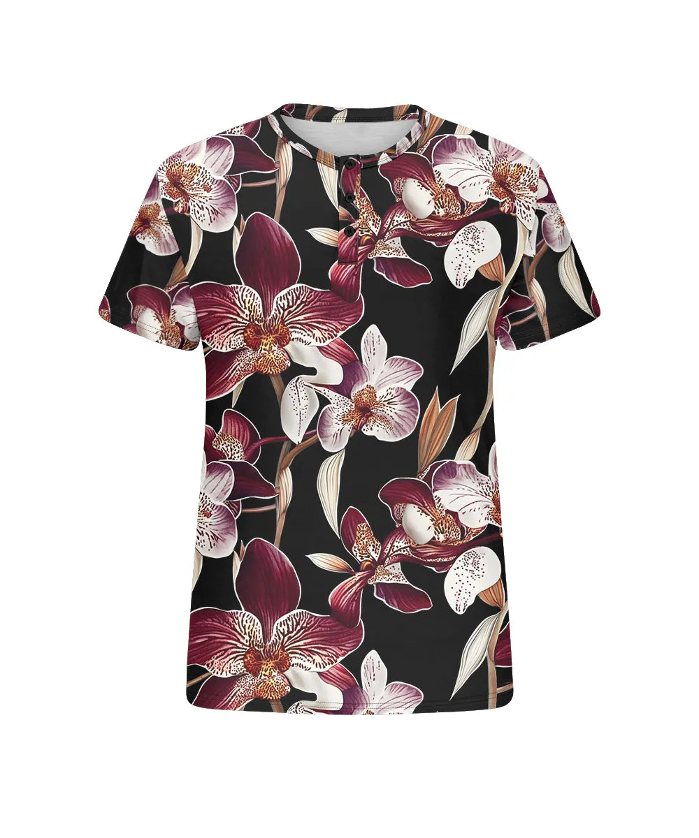 Big & Tall Hawaiian Graphic Floral T-Shirt for big men view 4