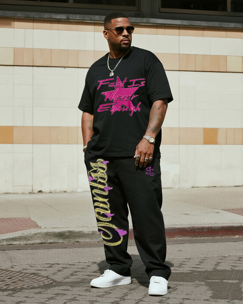 Big & Tall Streetwear Two-piece Set for big men view 1