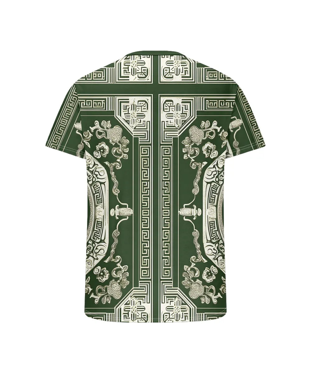 Big & Tall Green Vintage T-Shirt for big men view 5