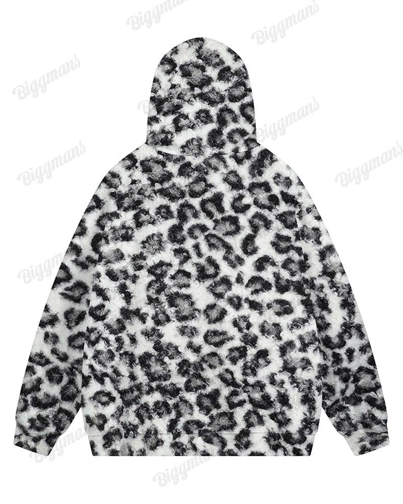 Big & Tall White Graphic Hoodie for big men view 4