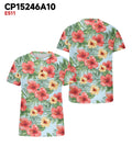 Big & Tall Blue Hawaiian Graphic T-Shirt for big men view 3