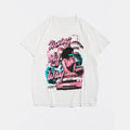 Big & Tall White Graffiti Streetwear T-Shirt for big men view 2