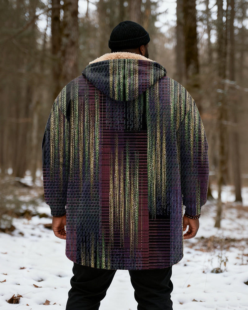 Big & Tall Plaid Vintage Hoodie for big men view 3
