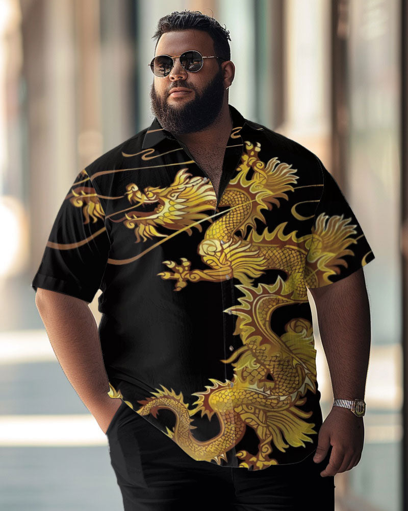 Big & Tall Vintage Short Sleeve Shirt for big men