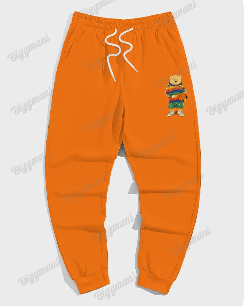 Big & Tall Orange Graphic Two-piece Set for big men view 3