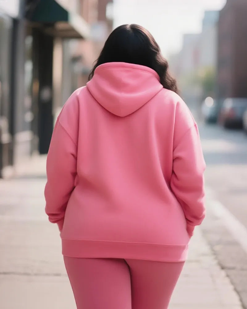 Big & Tall Pink Streetwear Hoodie for big men view 2