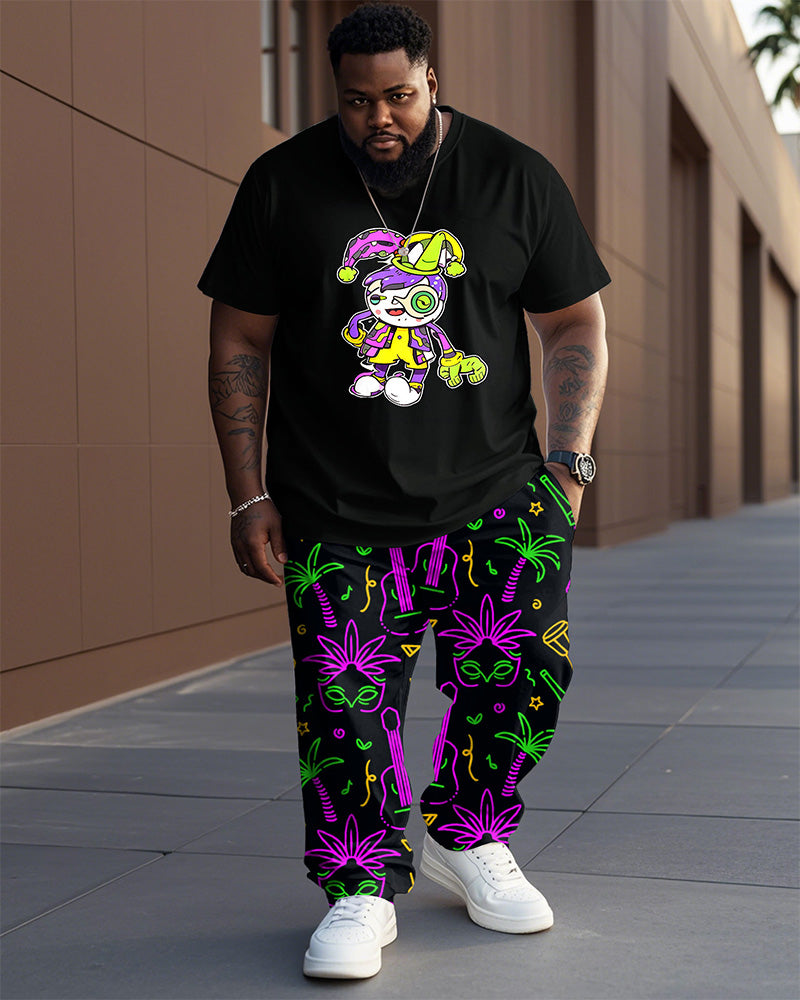 Big & Tall Graphic T-Shirt Pants Set for big men view 1