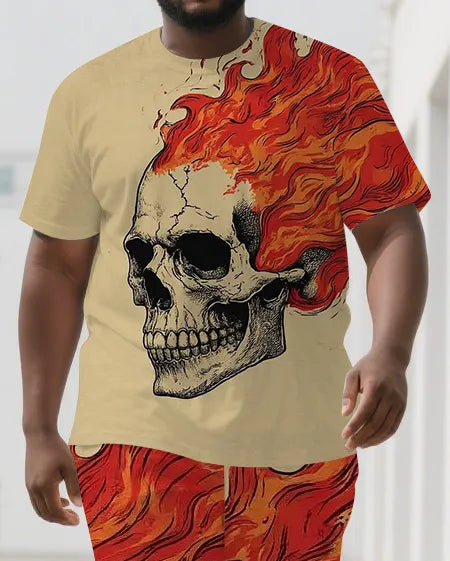 Big & Tall Graphic Skull Two-piece Set for big men view 2