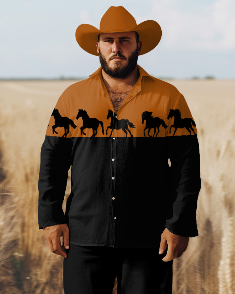 Big & Tall Vintage Long Sleeve Shirt for big men