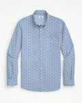 Big & Tall Blue Business Casual Long Sleeve Shirt for big men view 1