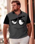 Big & Tall Graphic T-Shirt Shorts Set for big men