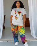Big & Tall Streetwear T-Shirt Pants Set for big men view 1