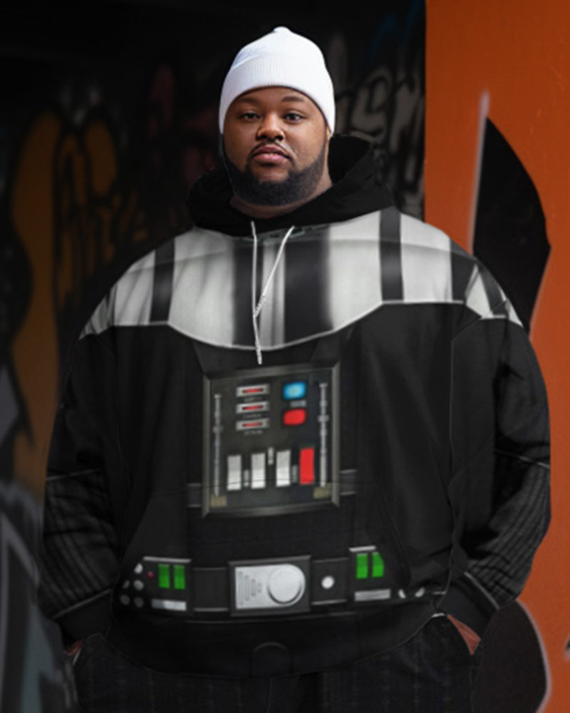 Big & Tall Geometric Hoodie Sweatpants Set for big men view 2