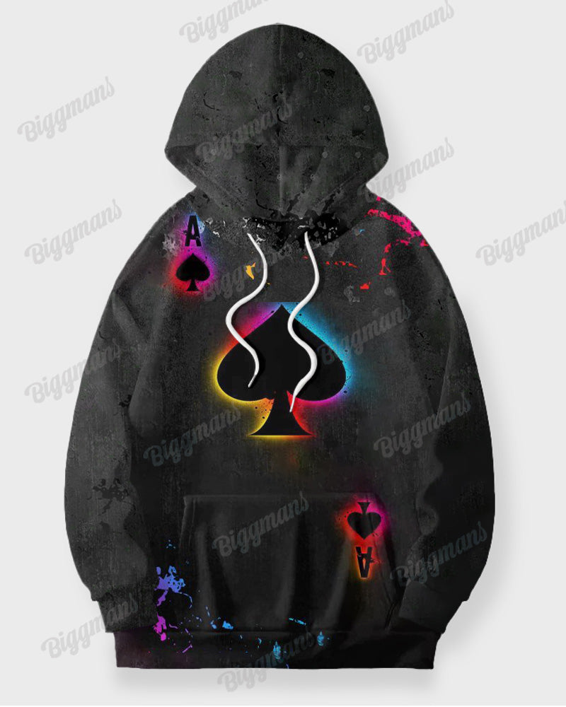 Big & Tall Gradient Hoodie Sweatpants Set for big men view 5