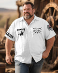 Big & Tall Western Denim Short Sleeve Shirt for big men view 1