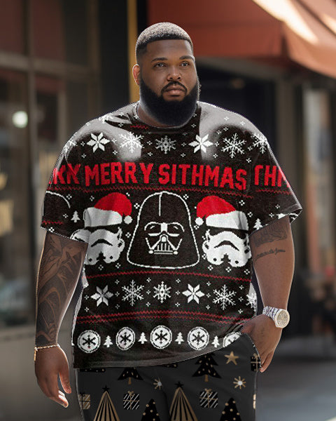 Big & Tall Streetwear T-Shirt Shorts Set for big men view 2