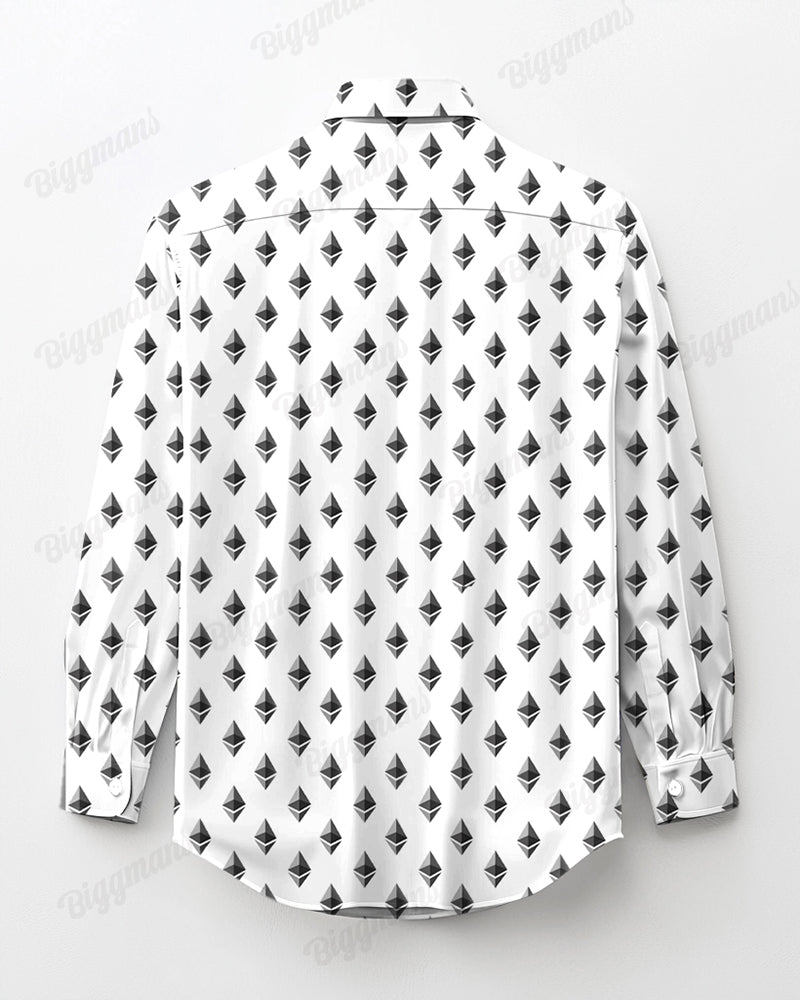 Big & Tall Business Casual Long Sleeve Shirt for big men view 3