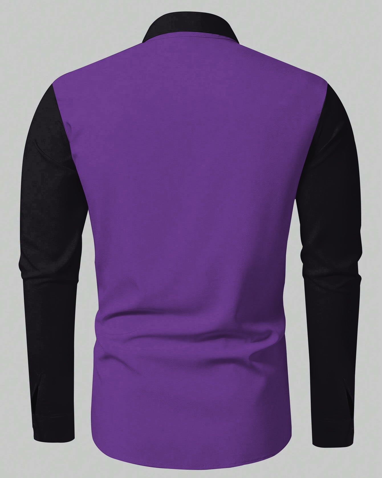 Big & Tall Purple Striped Long Sleeve Shirt for big men view 3