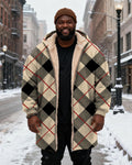 Big & Tall Black Plaid Hoodie for big men view 2