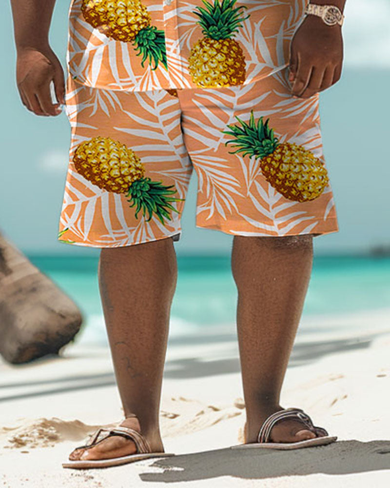 Big & Tall Hawaiian Tropical Graphic Jeans for big men view 3