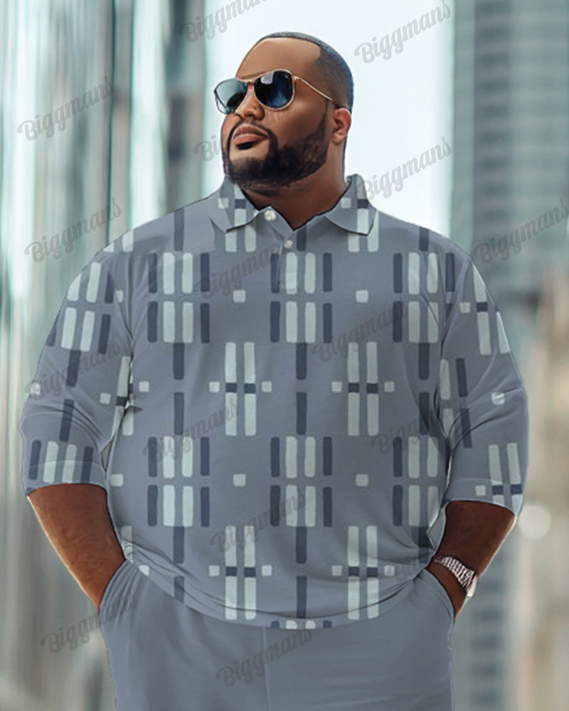 Big & Tall Geometric Two-piece Set for big men view 2