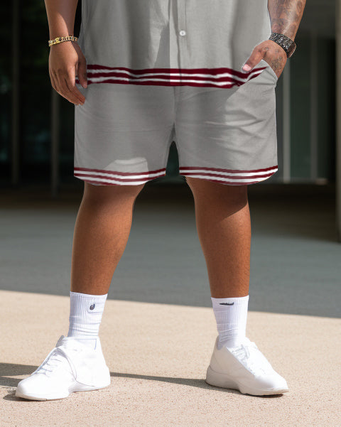 Big & Tall Graphic T-Shirt Shorts Set for big men view 3