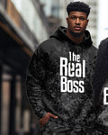 Big & Tall Camouflage Hoodie Sweatpants Set for big men view 2