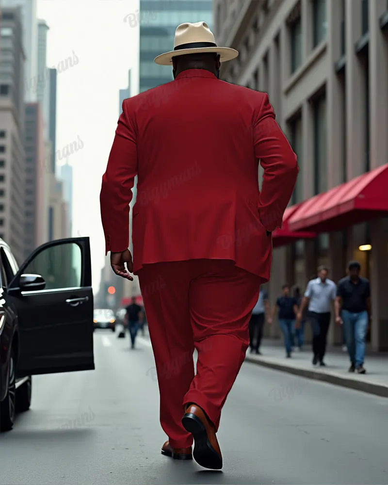 Big & Tall Solid Color Two-piece Set for big men view 16
