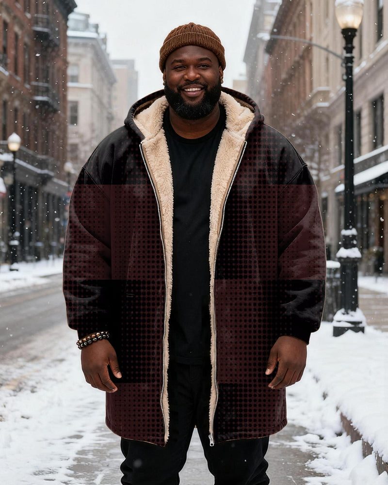 Big & Tall Geometric Streetwear Vintage Hoodie for big men view 3